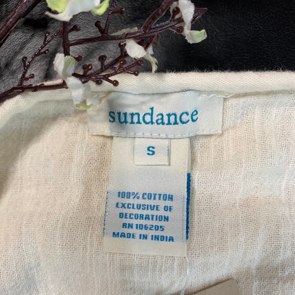 Sundance Sequined Clotilde Tee Small XS Ivory - Picture 9 of 9